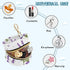 YETTASBIN Lavender Portable Pacifier Holder Case with Metal Hook Buckle & Zipper for Diaper Bag and Stroller, Versatile