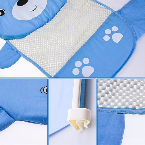 Topwon Non-Slip Baby Bath Seat, Adjustable Newborn Bathtub Support Seat, Keep Baby Safe, Blue