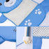 Topwon Non-Slip Baby Bath Seat, Adjustable Newborn Bathtub Support Seat, Keep Baby Safe, Blue