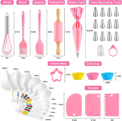 Set, 54 GIFTINBOX Kids Cooking and Baking PCS Complete Kit with Apron and Chef Hat, Real Cooking Utensils and Kitchen