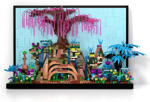 Set, 3D Set, 8+ Micro Brick Tree of Life Building Creative Nature World Model, Wall Art Home Office Decoration or Table