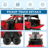 FRJV 1/32 Mammoth 4-7Red Toy Trucks for Boys Diecast Trucks Model Truck,Collectible Pickup Truck Model Kit,Pull Back