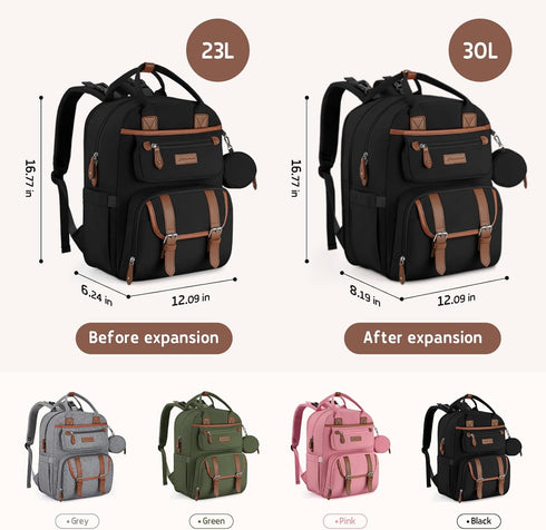 Backpack,Baby Bag,23L-30L Backpack Maelstrom Diaper Bag Expandable Diaper for Mom Dad,Travel Essentials Baby Bag
