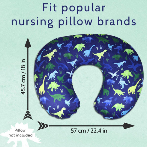 Dinosaur Nursing Pillow Cover, Breastfeeding Pillow Slipcover for Baby Boys & Girls, Nursing Pillow Case for Newborn