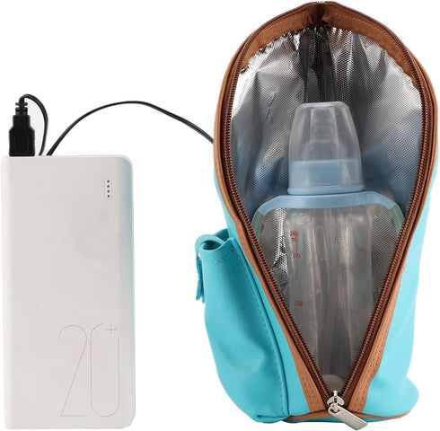 Light Green USB Milk Warmer Bag for Baby Bottles