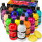 Nicpro 18 Colors Large Washable Paint Set for Kids (8.4oz, 250 ml), Non-Toxic Acrylic Bulk Paint Supplies for Art,