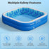 Swimming 64.2x12.2 Inflatable Pool for Kids, Non-Slip Sprinkler Splash Pad for Backyard, Thickened PVC Kiddie Pool