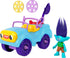 Fisher-Price Imaginext DreamWorks Trolls Toys, Branch's Buggy Push-Along Car & Figure Playset