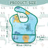5Pcs 6-24 Zainpe Snap Baby Bibs for Boys Girls Months Waterproof Stain Resistant Feeding Bib with Food Catcher Pocket