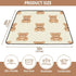 GOODOLD 50x50 Inch Cute Teddy Bear Baby Play Mat One-Piece Soft Crawling Mat Waterproof Playmat with Non-Slip Bottom