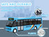 City Bus Toys Cars, Die-Cast Metal Airport Cars for Boys 3-8 Years Old, Pull Back Blue Play Vehicle with Sound