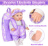 12" Backpack Accessories,12 Inch Set 3+ Flower Pattern Baby Doll With Carrier Can Store Clothes and Baby Dolls In Gift