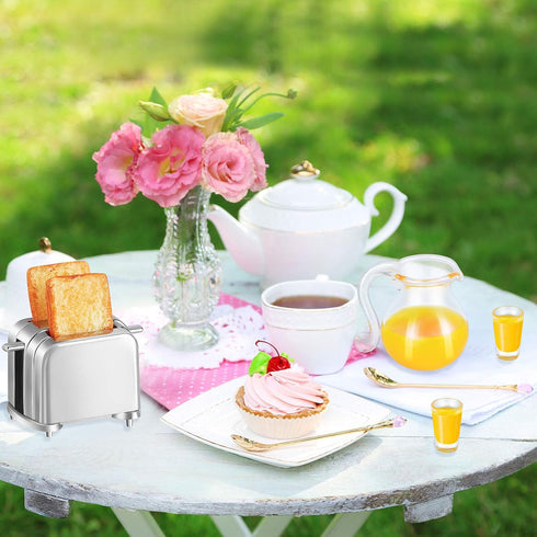 Dollhouse Accessories Decoration, 1:12/1:6 Mini Kitchen Accessories Set, Scene Breakfast Bulk Pretend Toy Decor