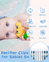 Aniaml 8 Pack babygoal Neutral Pacifier Clips, Binky Paci Holder Clips Fits for Most Baby Pacifiers and Binkies