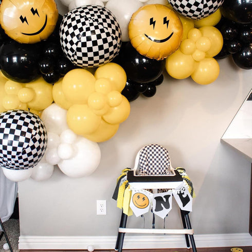 RTHPY 1st One Happy Dude High Chair Banner Boy First Highchair Banner for Birthday Decorations, One Happy Dude Birthday