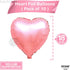 KatchOn Light Pink Heart Balloons Foil, 18 Inch, Pack of 10, Heart Shaped Balloons for Special Occasions