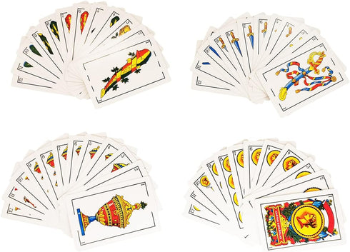 4 Decks Spanish Playing Cards, Barajas Españolas Originales, Cartas Españolas Originales, Briscas Cards Puerto Rico,Mexican Playing Cards Game, Spanish Cards Deck