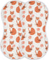 decor gift 4 Pack 22x11in Cotton Newborns Burp Cloths Easy Care Feral Fox Lollipop Off White Orange wash Cloths