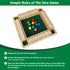 Shut The Box Dice Game - 12 inch Traditional Wooden Math Board Game with 8 Dice, 10 Numbers for 1-4 Players, Kids &