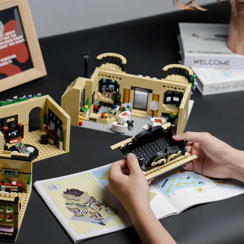 ENJBRICK Coffee Shop Building Set, 1443 PCS Architecture Kit for Adults, Boys and Girls 8-14 Years
