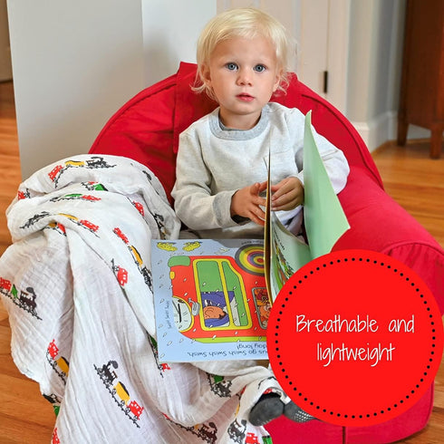 3 Pack 100% 47 47 Inches Cozy LollyBanks Muslin Swaddle Blanket, Muslin Cotton Soft Swaddle Blankets for Baby Boys, X