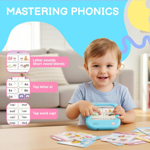 166 29+ 800+ 700+ 3-6 QuTZ Talking Flash Cards, Phonics Flash Cards, Learn to Read with Pages, Themes, Words & Fun