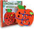 JCREN Wooden Lacing Apple Threading Toys - Wood Lace Block Puzzle Shape Travel Game for 3-5 Years Old Kids