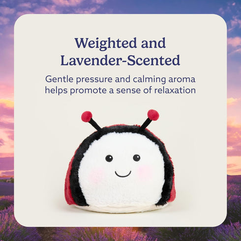 warmies Microwavable & Weighted Stuffed Animals, Ladybug - Heated Stuffed Animal Plushie for Warmth & Comfort - Cute