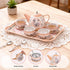 Set Set Playset 3-7 Tea Party for Girl, Tea Time Toys Including Tea Dessert Carrying Case, Kids Picnic Pretend