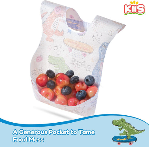 KIIS Disposable Baby Bibs for Boys and Girls, Individually Packaged, Soft and Leakproof (20 PCS / 60 PCS)
