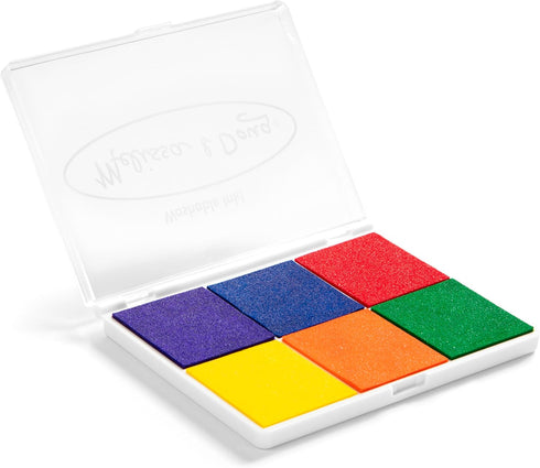 Melissa & Doug Rainbow Stamp Pad with 6 Washable Inks