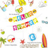 Hello Summer Banner, No DIY Summer Party Decorations, Tropical Party Supplies for Birthday Beach Pool Decorations