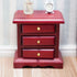 1:12 Miniature Bedside Furniture Dollhouse Nightstand Bedroom Drawer Cabinet Model Accessories Mini House Scene