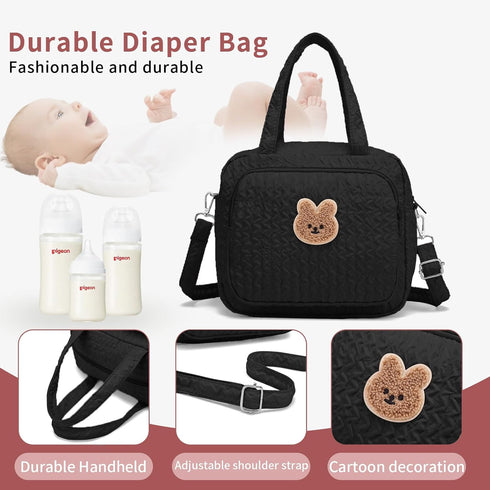 Fwkekye 8 2 Small Diaper Bag Tote, Crossbody Diaper Bag Mini Purse with Pockets, Travel Baby Bag for boys & Girls