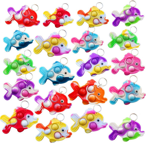 PSDFH 100 Packs Summer Present Unique Mini Fish Assorted fidgets for Kids Children
