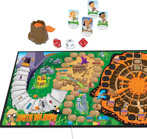 Learning Resources Math Island Addition & Subtraction Game - 8 Pieces, Educational Indoor Games for Age 6+
