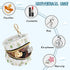 Sinestour Cartoon Dragons Tree Star Print Pacifier Holder Case for Diaper Bag Portable Travel Pacifier Storage Case
