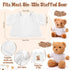 6 Pcs Sublimation Stuffed Bear Shirt Clothes Fit 8-12 Inch Stuffed Animal Blank Plush Bear Tshirts Tee Shirt for DIY Make Unique Stuffed Doll Outfit