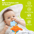 hahaland Car Seat Toys for Babies 0-6 Months - Rattle, Mirror, Crinkle, Squeaky Developmental Travel Toys for Infants