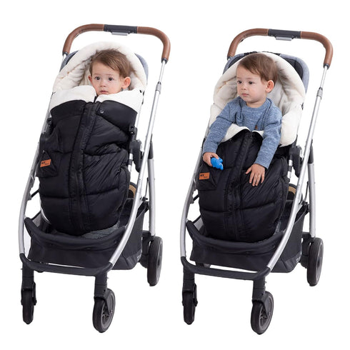 Stroller Footmuff, Winter Stroller Cover with Removable Front Panel, Adjustable Length Baby Blanket