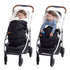 Stroller Footmuff, Winter Stroller Cover with Removable Front Panel, Adjustable Length Baby Blanket