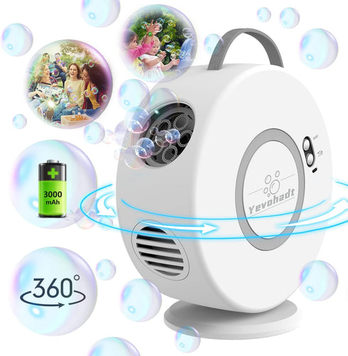 Automatic Bubble Machine for Kids, Rechargeable Portable Bubble Maker, Electric Bubbles Toy for 3-5 Year Olds