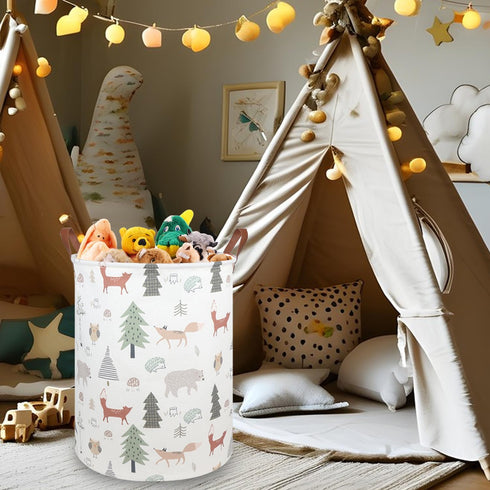 FXOCSHE FXOLCSHE Animal Baby Laundry Basket,Woodland Animals Baby laundry hamper,Toy basket for boys,Nursery Hamper