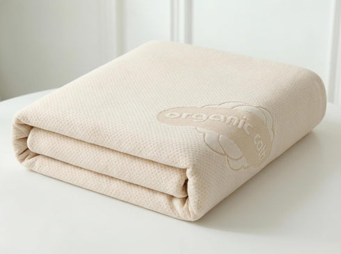 280 Deluxe Organic Crib Mattress Protector Pad Waterproof & Breathable Organic Cotton Cover for Baby & Toddler Beds