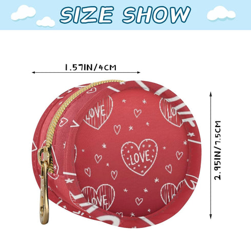 PYBUG Love Round Pacifier Storage Case, Polyester & TPU Lined with Hook Buckle, Pacifier Container Box for Baby
