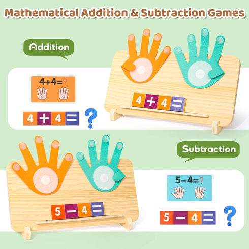 3-5, Counting 2-4, 5-7 Montessori Math Learning Toys for Toddlers Double-Sided Finger & Number Tracing Board, Preschool
