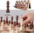 15" Set 2 Set Wooden Chess | Folding Board, Extra Queens | Magnetic Chess Board for Adults & Kids, Pieces Storage Slots