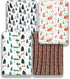 Jola's House 4 Pack Pack Set N Play Sheets Woodland Forest Animals Wood Neutral Unisex Fitted Baby N Play Sheets Fitted