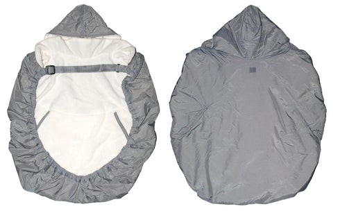 Grey Snuggle Cover for Babies - Water Repellent Fleece Lined