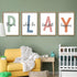 TQianJiang 11x16 Inch Set 4 This Is Where The Fun Stuff Happens Kids Playroom Wall Art Of Rustic Kids Wood Framed Boy
